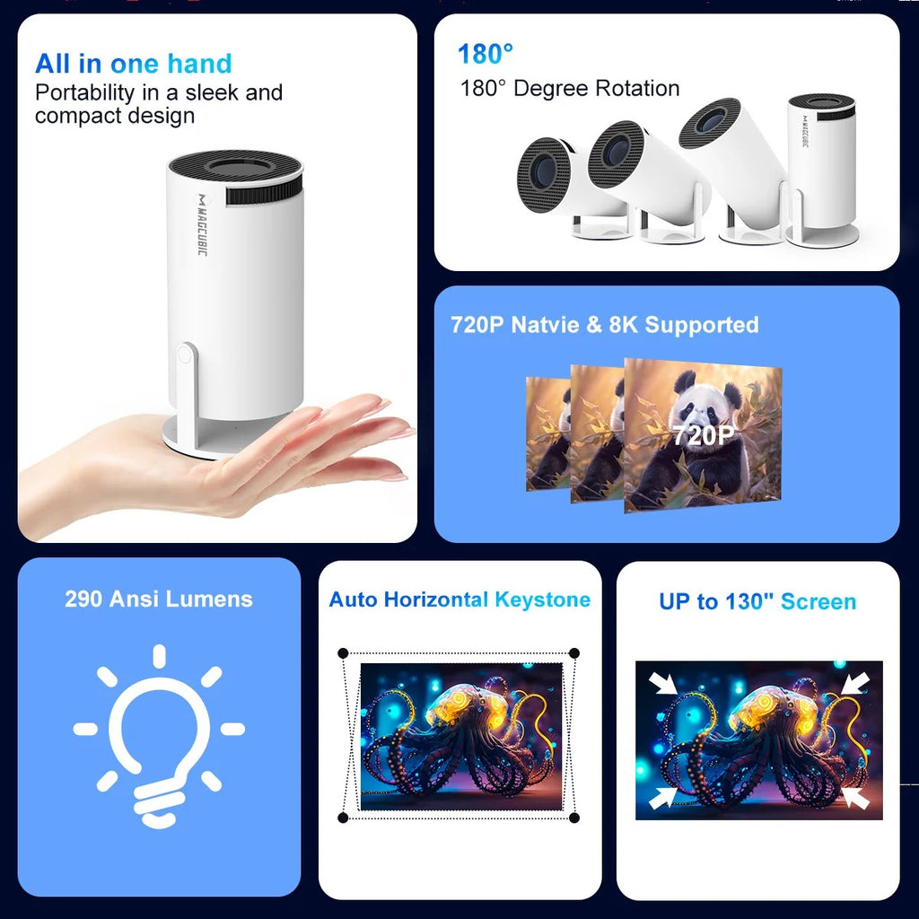 VizioLite™ 4K Portable Home Theater Cinematic Projector